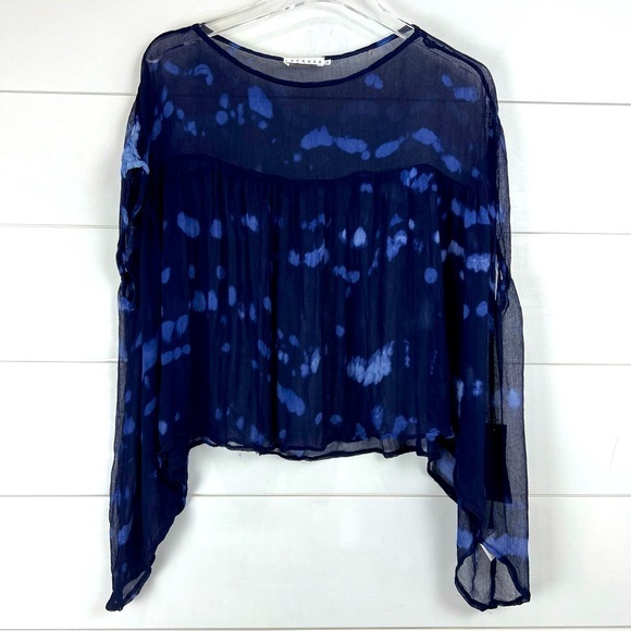 NEW LACAUSA X Revolve XS Sheer Oversized Tie Dye‎ Top - Picture 1 of 8
